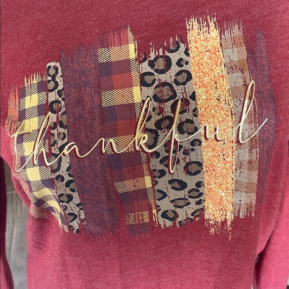 State of Mine Thankful Fall Henley top sz Med - Picture 2 of 2